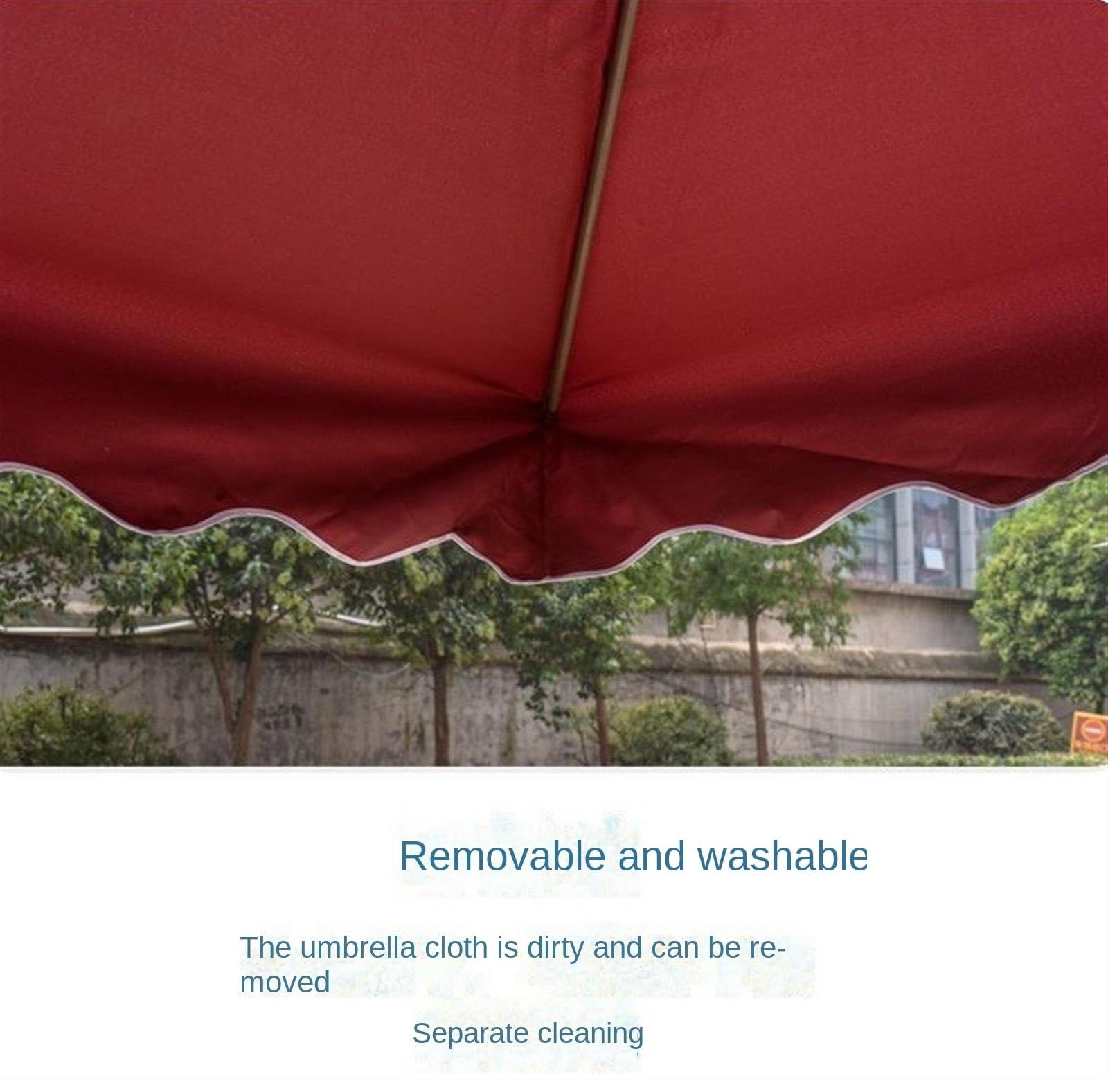 Parasol Tarasowy Parasol Na Patio Podwórku Zewnątrz Wspornikowy Parasole Ogrodowe Basen Zewnątrz(White)