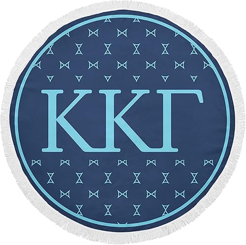 greeklife.store Kappa Kappa Gamma Sorority - Toalla de playa redonda (60 pulgadas), de gran tamaño, súper absorbente, sin arena, gruesa toalla para