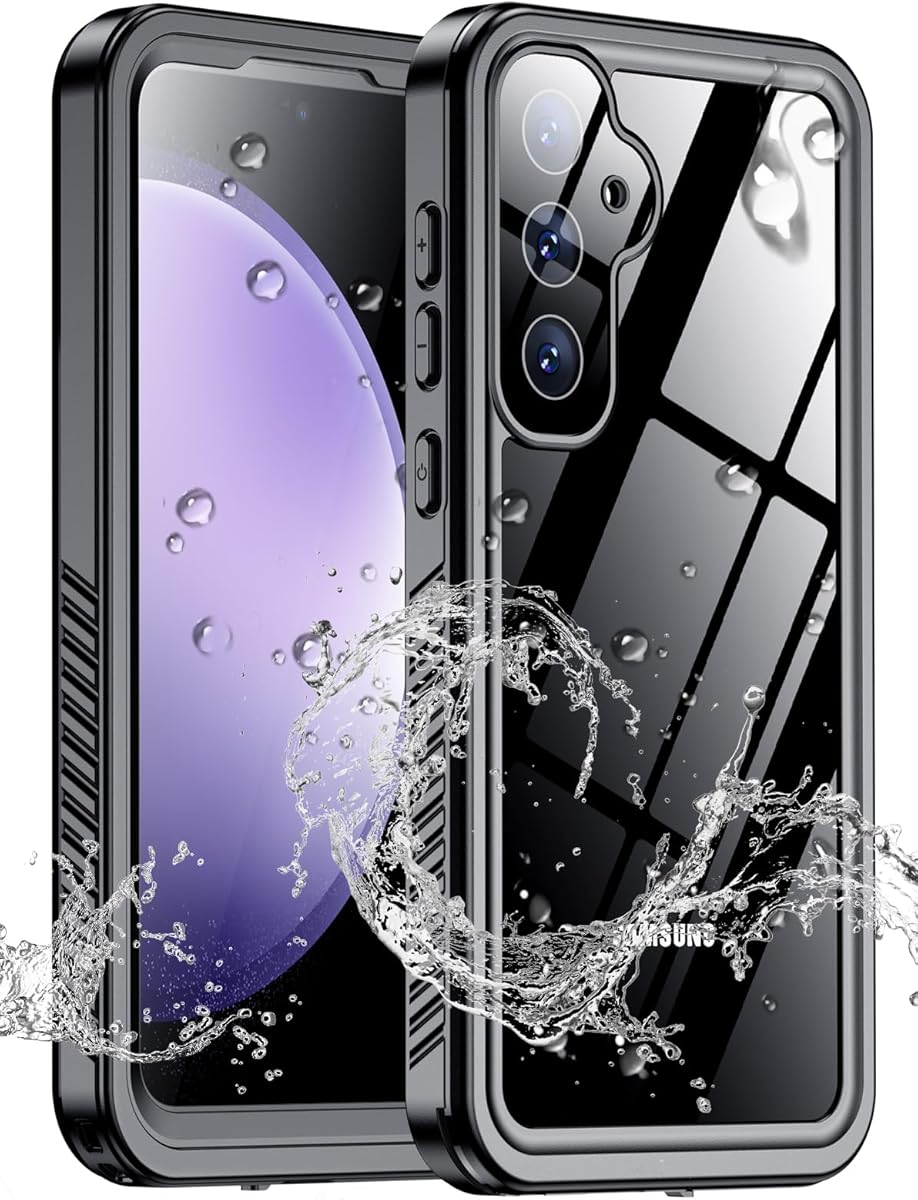 xiwxi for Samsung Galaxy S23 FE Case Waterproof,[IPX8 Underwater Case][Full Body Shockproof & Military Dropproof] Clear Sound Quality Built-in Screen Protector for Samsung S23 FE 6.4 inch-Black
