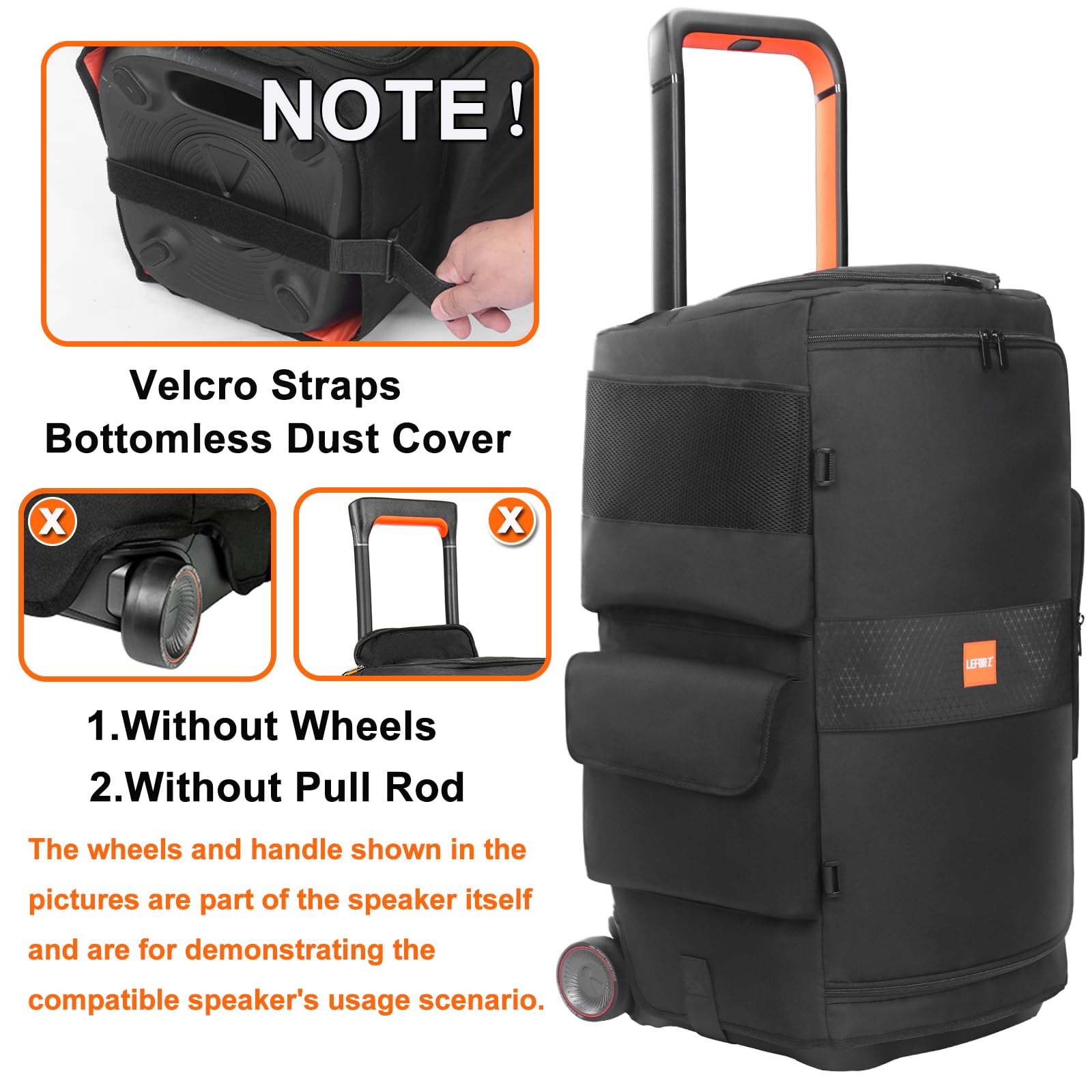 LEFOR·Z Funda para altavoz compatible con JBL PartyBox 520, bolsa de almacenamiento portátil para altavoz JBL PartyBox 520 para viajes al aire libre, solo funda