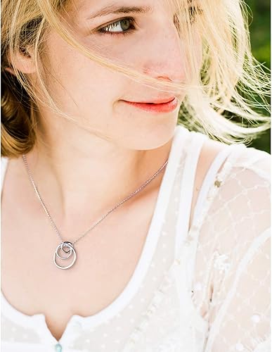 Miniatura 4 de Collar de plata de ley con 3 círculos, collares para abuela, madre e hija, collar familiar, regalo para la abuela