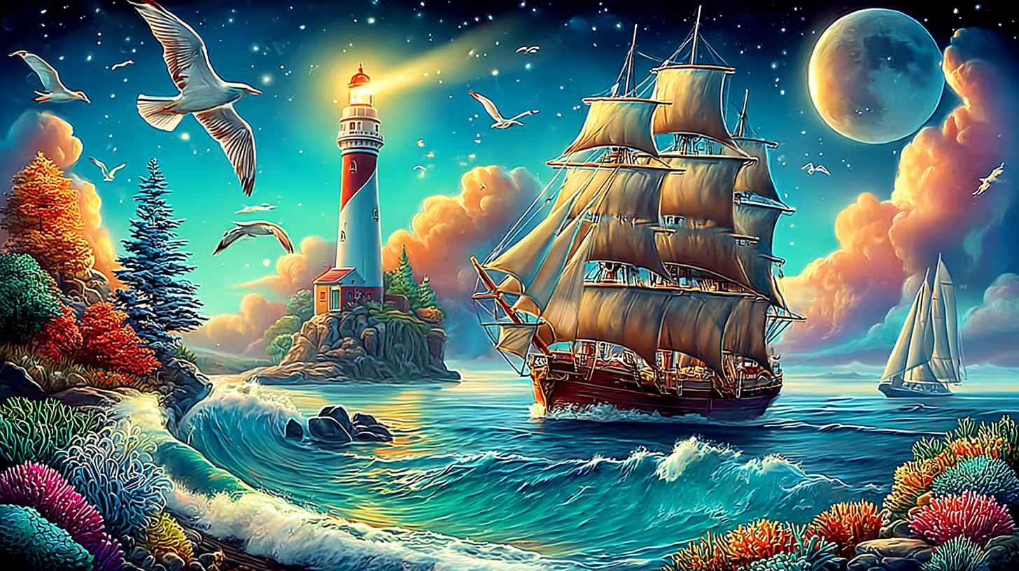 Puzzle de velero de 1000 piezas de 75x50cm ideal como decoración elegante tras el juego familiar 8