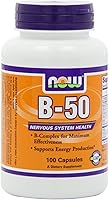 Vista 9 de NOW Vitamina B-50 mg,100 Cápsulas Vegetales