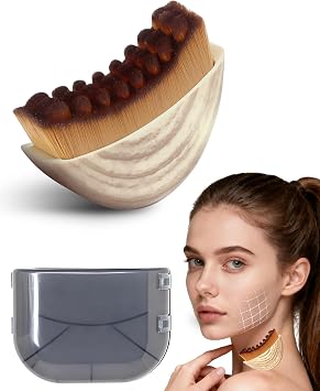 Lymphatic Contour Face Brush, Dry Brush for Lymphatic Drainage Massager