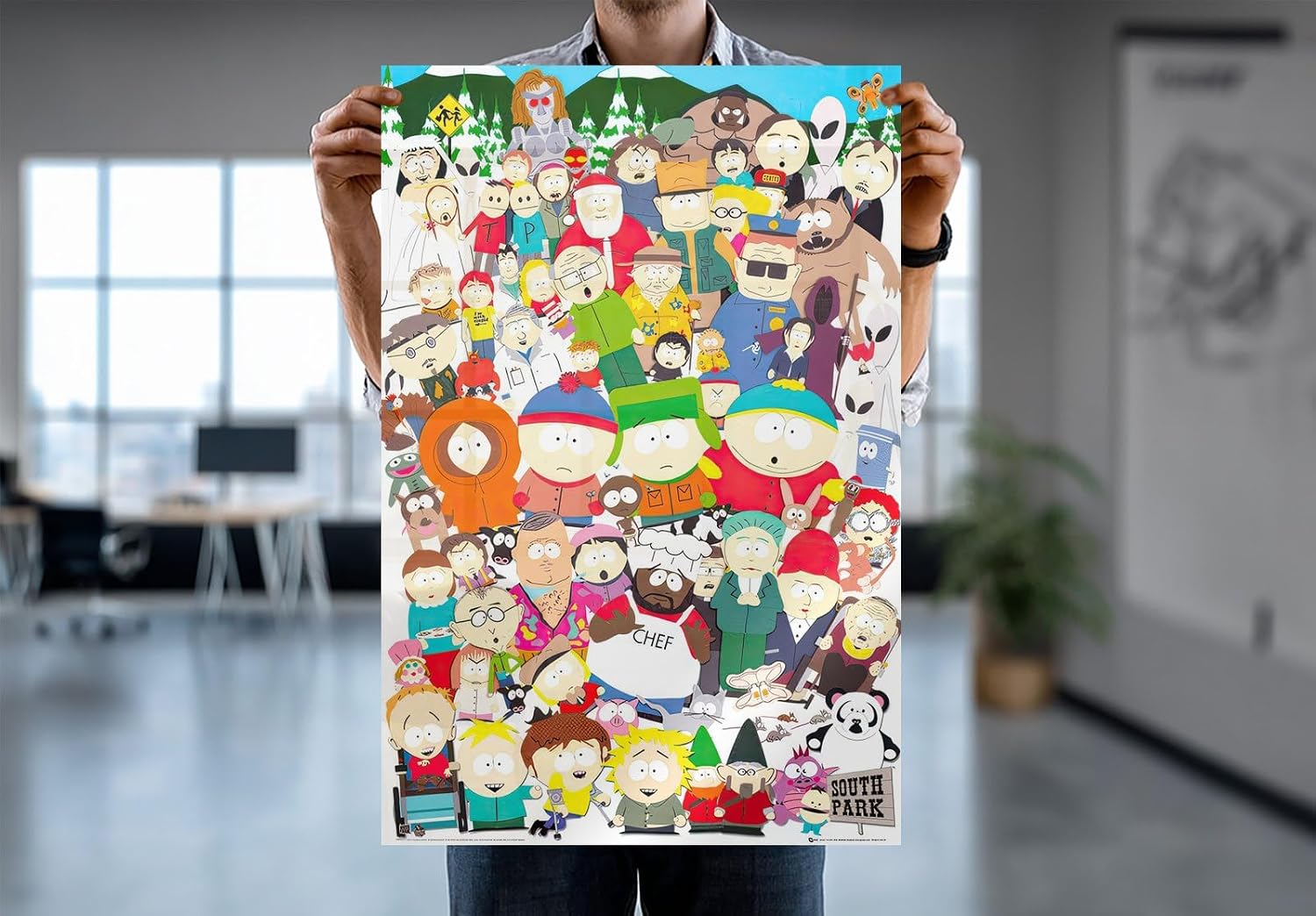 South Park - TV Show Poster (All South Park Characters Montage - The Cast) (Size: 24" x 36") (Laminated Poster)