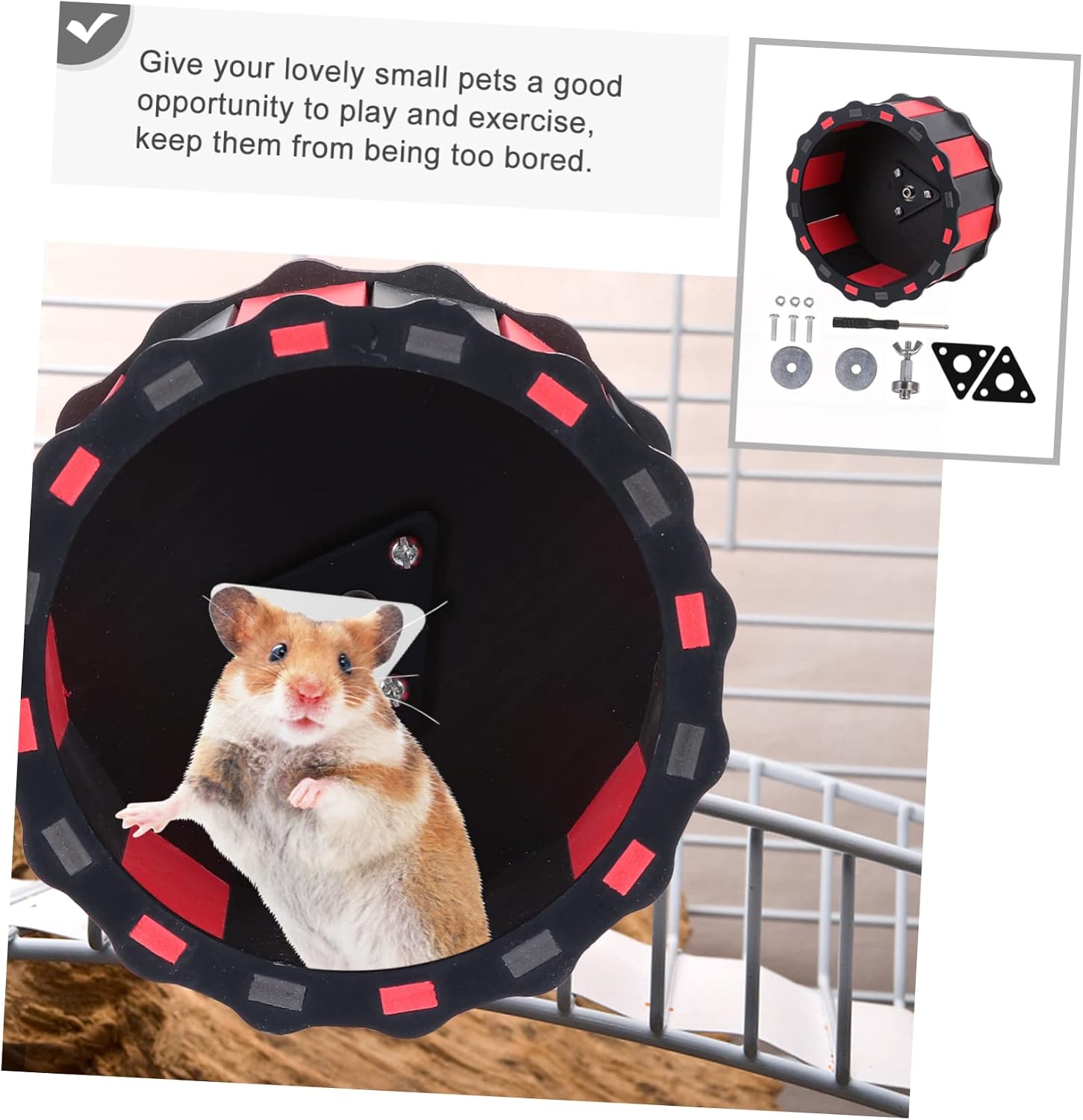 ORFOFE Hamster Jogging Wheel Small Animal Running Wheel Silent Exercise Toy for Boys and Girls Pet Habitat