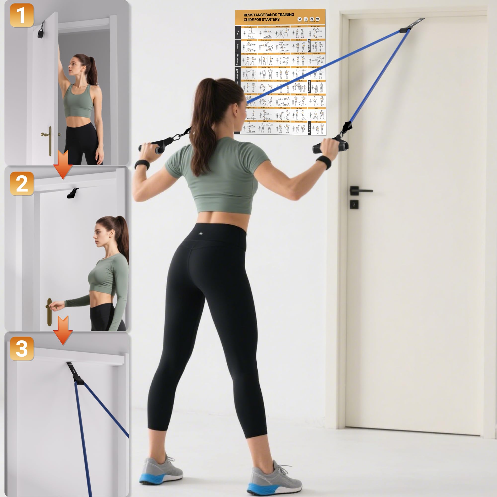 Fasce Elastiche Di Resistenza In Lattice Naturale – Set Per Trazioni, Allenamento E Crossfit (Bande Elastiche Per Esercizi) - 2