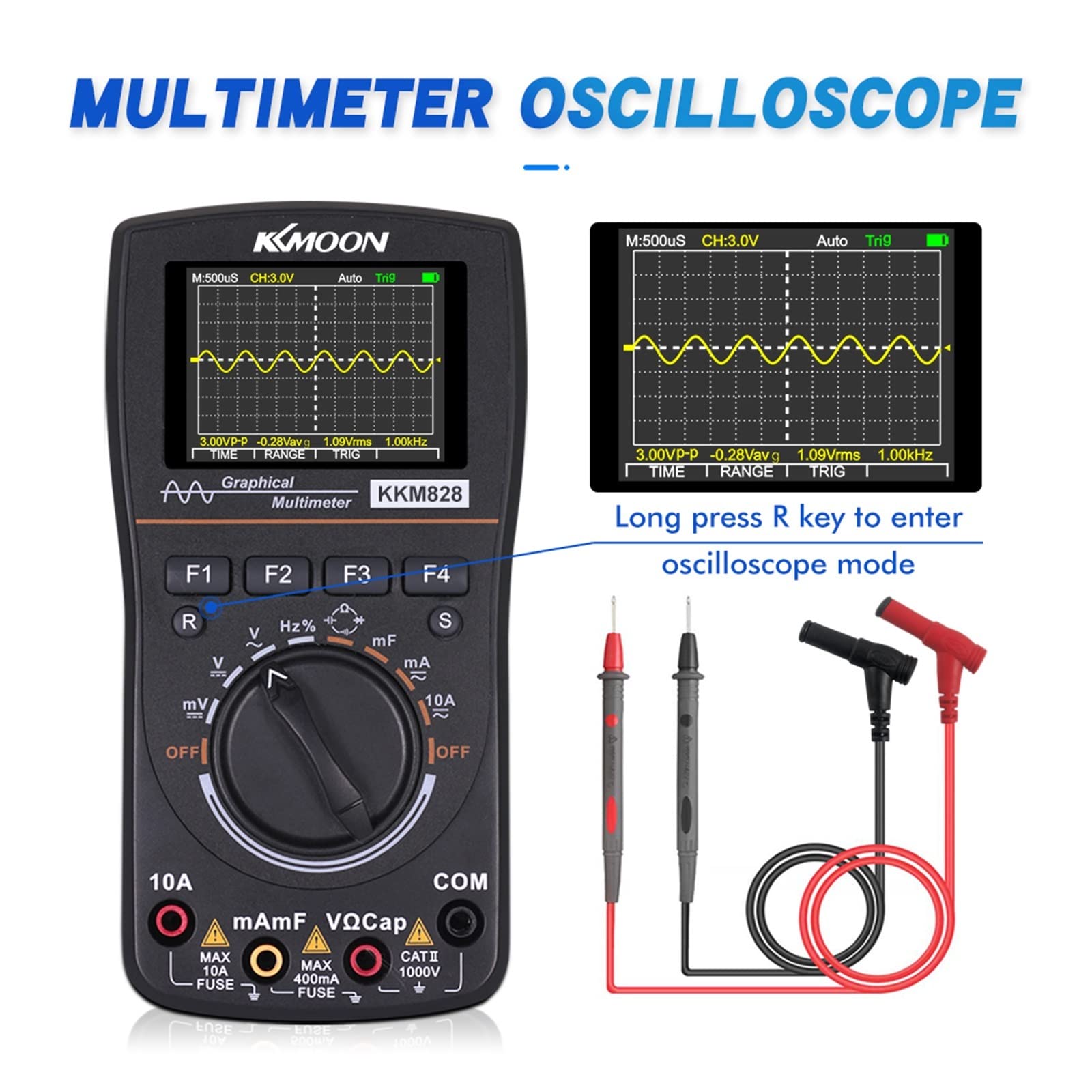 Multimetr cyfrowy z pamięcią masową 2-w-1 oscyloskop cyfrowy OSC 6000 zlicza multimetr True RMS