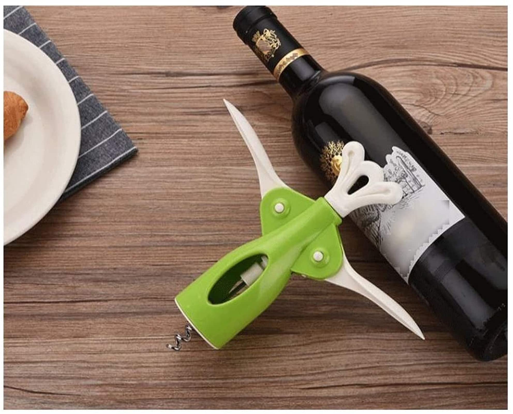 Sacacorchos, Abridor de vino, camareros, sacacorchos, corcho y tapa de cerveza, removedor de abridor de botellas, utilizado en cocina, restaurante, castillo y bares