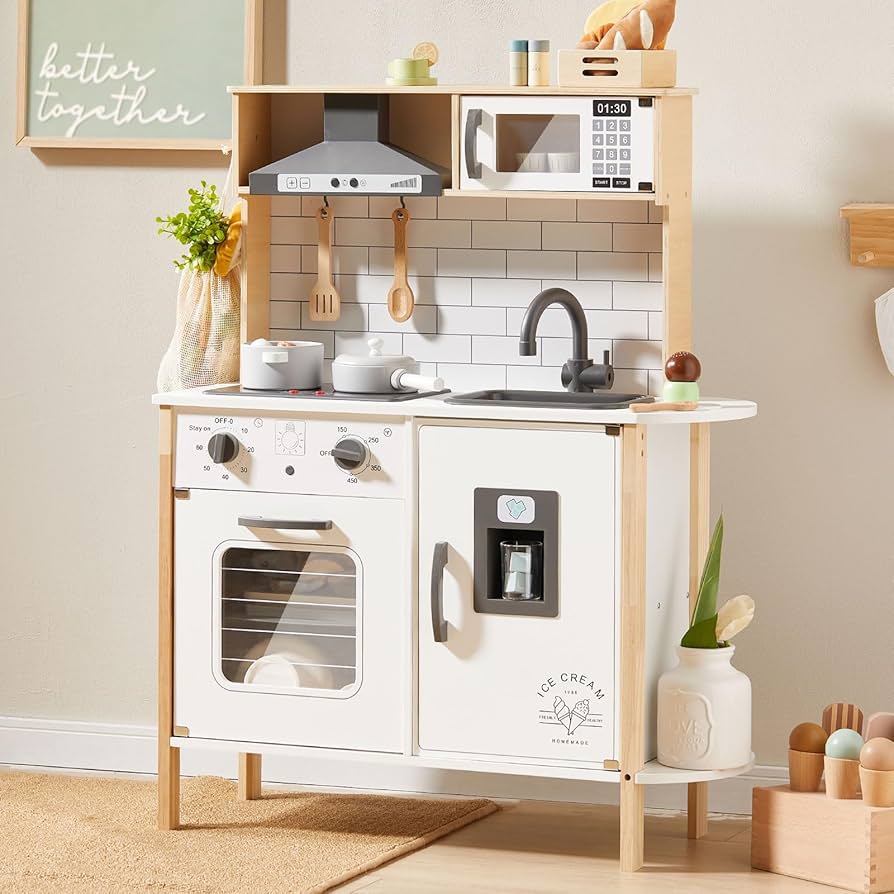 その他 MODERN KITCHEN CHILDREN PLAY HOUSE Mid-Century Play Kitchen - Stylish & Durable Kids' Furniture