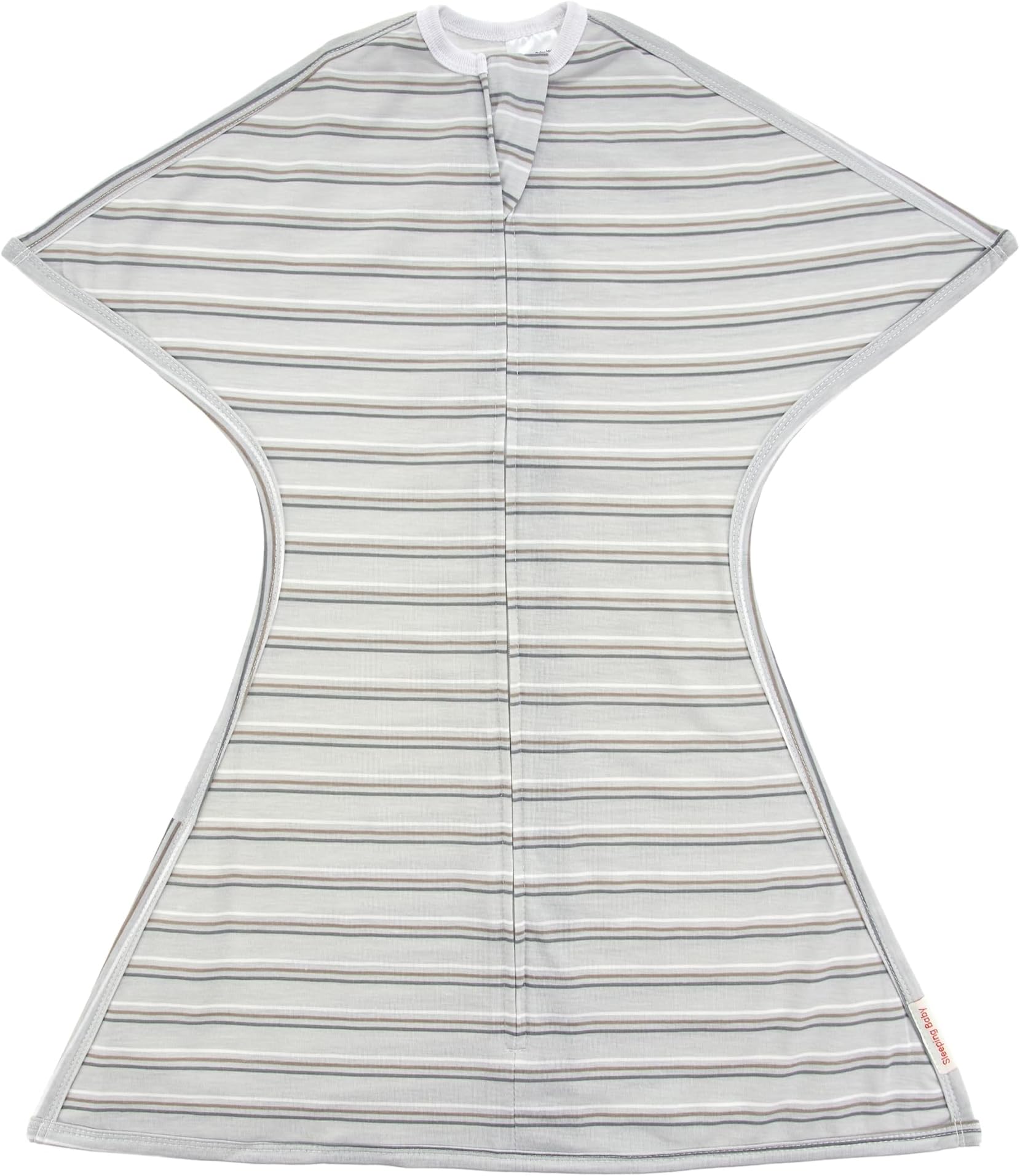 SleepingBaby Zipadee-Zip Transition Swaddle - Baby Swaddling Blanket with Zipper Convenience - Roomy Baby Wearable Blanket for Easy Diaper Changes - Triple Stripe, Small (4-8 Month)