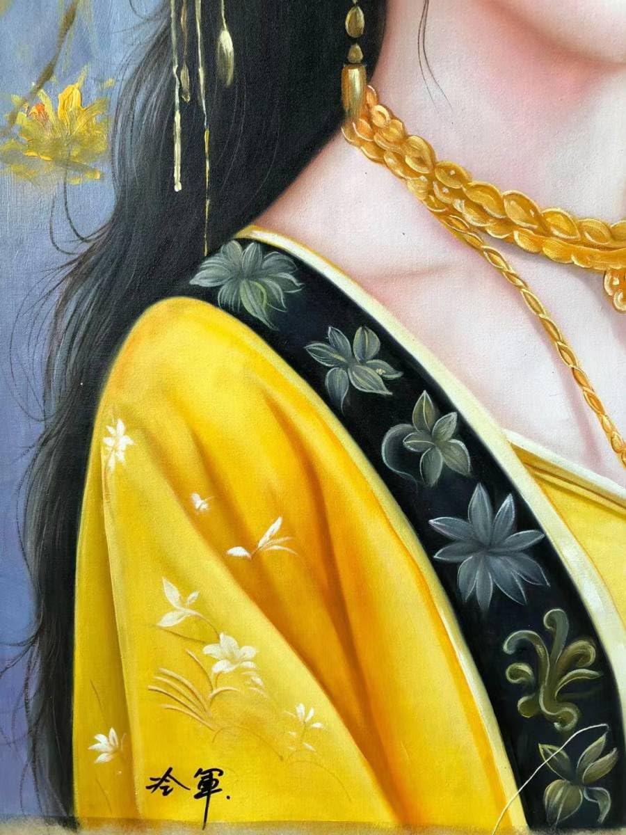 民間美术品　中国時代の油絵　名人？※激安骨董品 Z1340D3-1 民間美术品 中国時代の油絵 名人？※激安骨董品 Z1340D3-1
