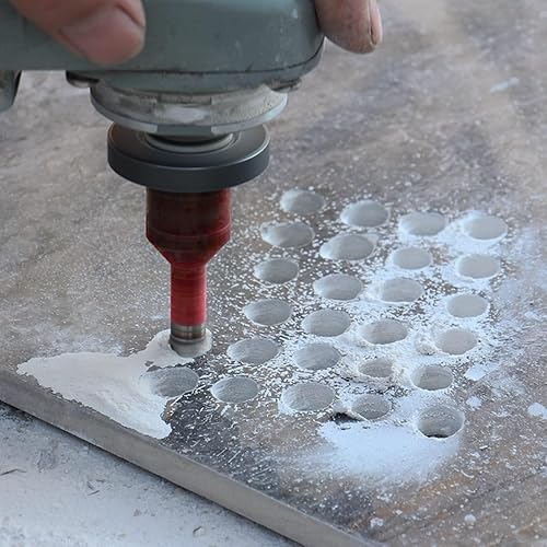 Miniatura 5 de Broca de núcleo de diamante seco, 1-34 pulgadas (1.772 in) con sierra de orificio de diámetro de 58 pulgadas a 11 hilos para baldosas de cerámica,