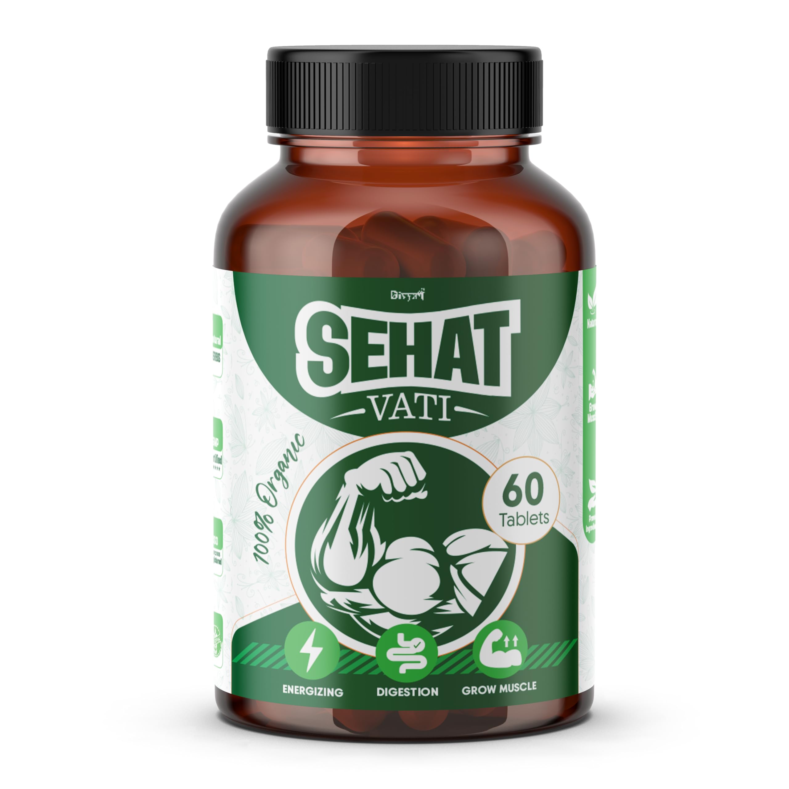 [BRSRAALRDICQK2DV] "Sehat Vati – Ayurvedic Weight Gain Tablets | Increase Metabolism & Energy Booster | 100% Ayurvedic Formula for Healthy Weight Gain | Pack of 60 Tablets"