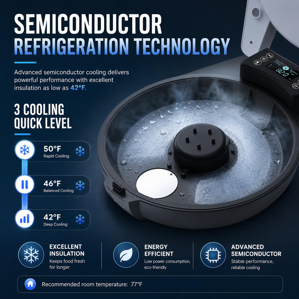 Mangiatoia automatica per gatti con raffreddamento a semiconduttore e ciotola in acciaio inox