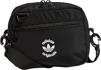 adidas Originals Originals Puffer and Pouch Crossbody Bag, Black/White, One Size