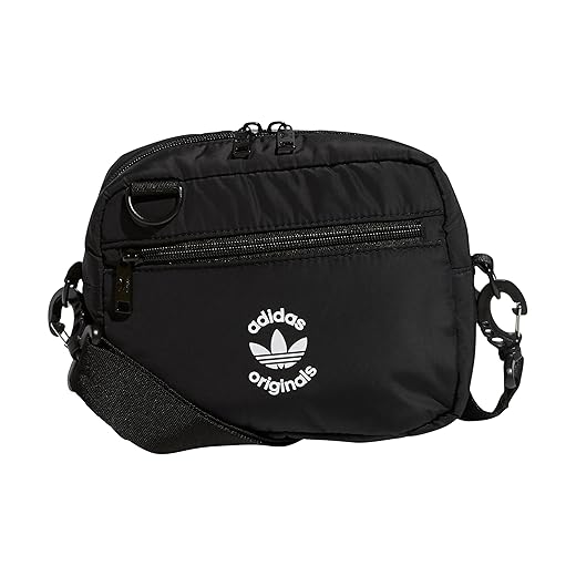 adidas Originals Originals Puffer and Pouch Crossbody Bag, Black/White, One Size