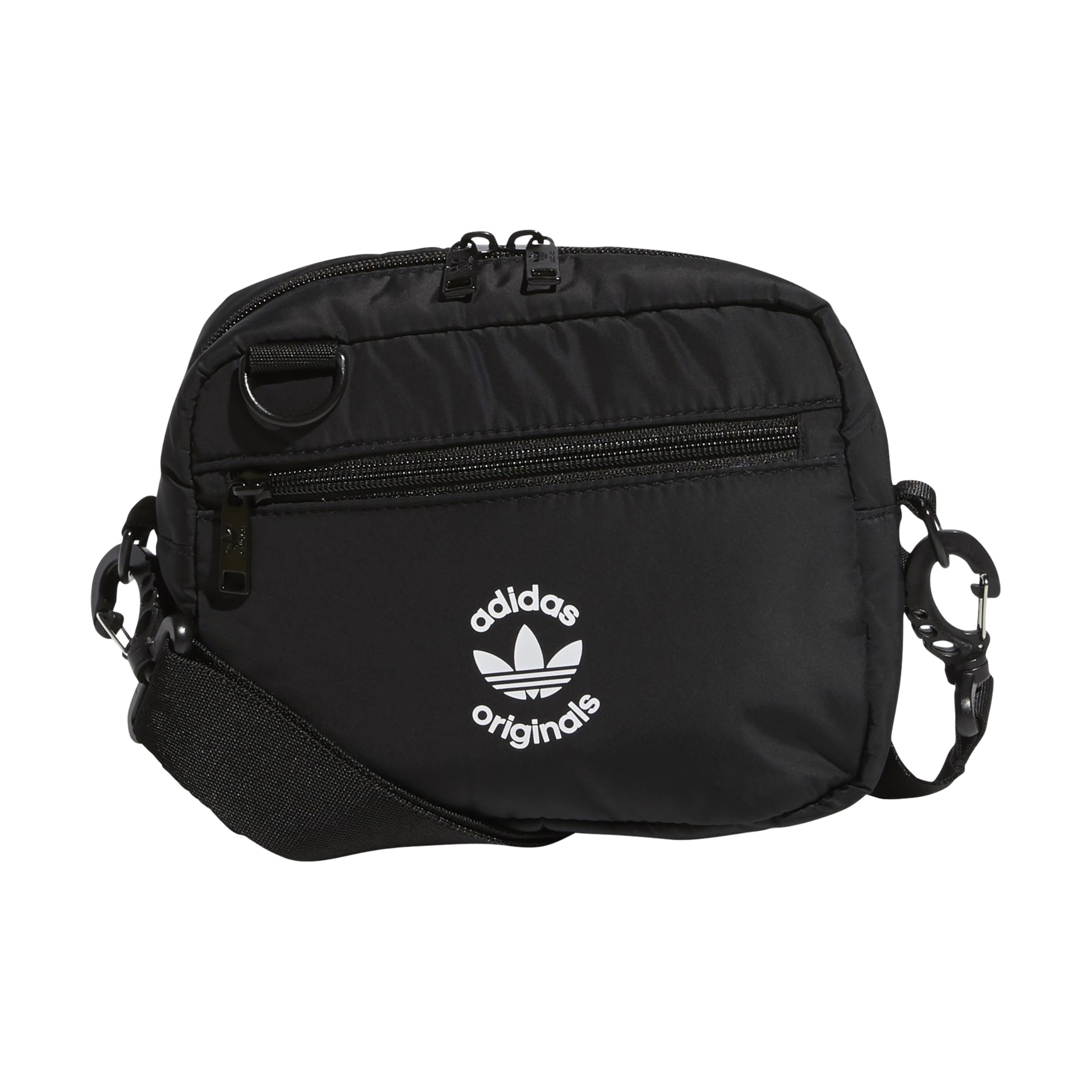 adidas OriginalsOriginals Puffer and Pouch Crossbody Bag, Black/White, One Size