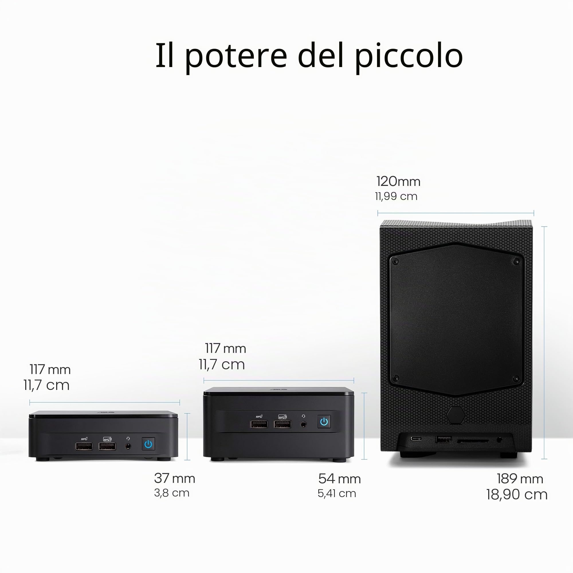 ASUS NUC 12, Mini PC Intel i3-1220p, RAM da 64 GB DDR4-3200, SSD M.2, Scheda Grafica Intel UHD, Wi-Fi 6E, Bluetooth 5.3, Compatibile con Windows 10 e Windows 11 Home, Nero
