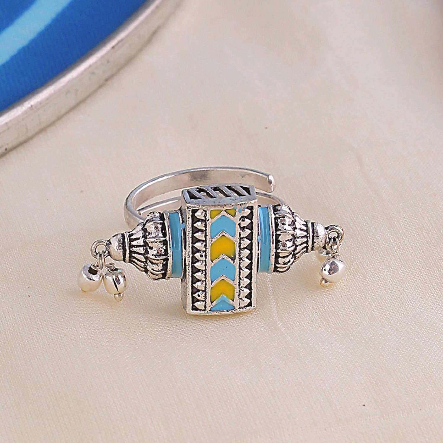 Gwalior Enameled Statement Ring