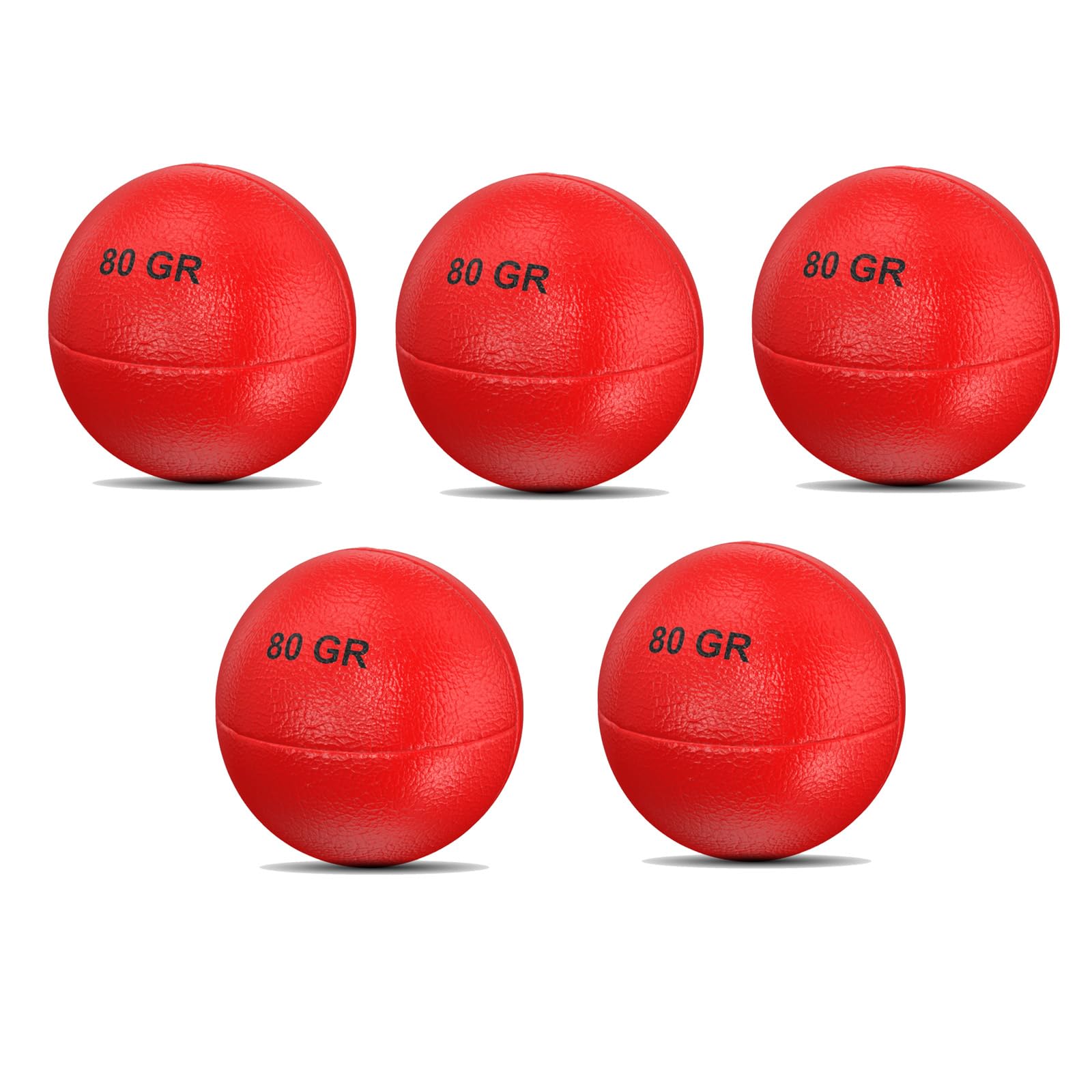 alpas 80g Schlagball 5er Set - Wurfball für Schule, Verein & Leichtathletik - Trainingsball für Weitwurf