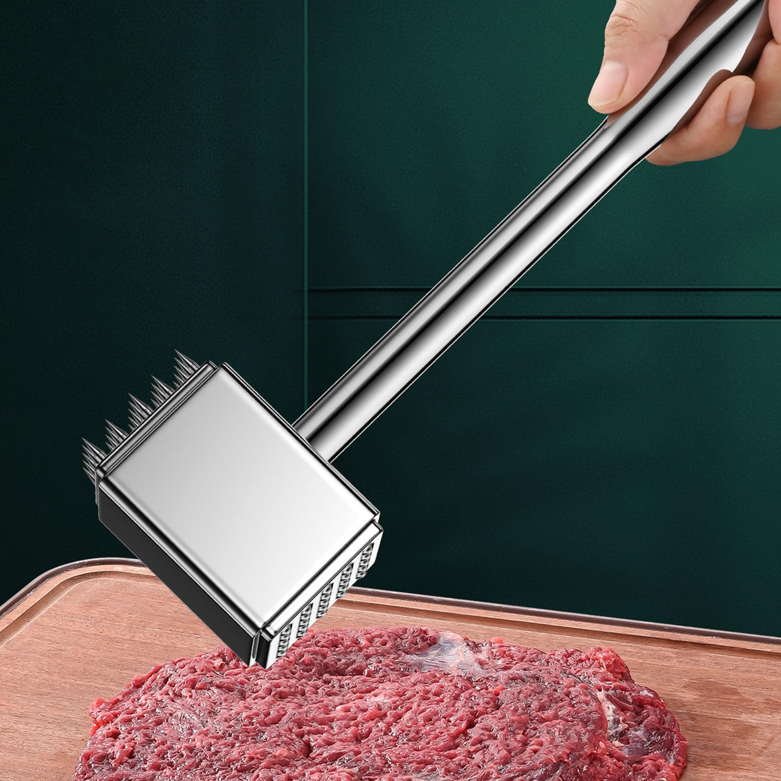 Generisch Fleischklopfer aus Edelstahl 316, perfekt Zartmachen von Steak, Hähnchen, ergonomischer, Kochausrüstung, Fleischklopfer in Restaurantqualität