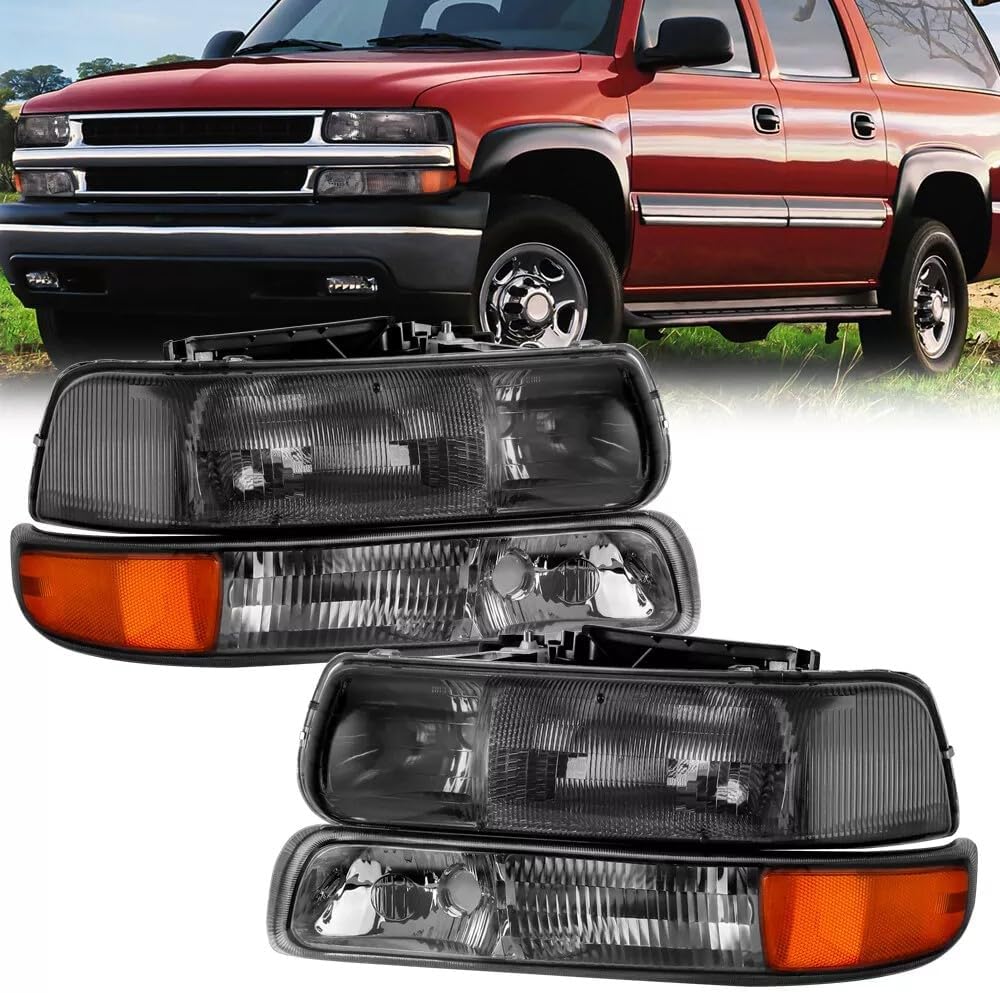 Headlights Compatible With 1999-2002 Chevy Silverado, 2000-2006 Chevy Tahoe/Suburban