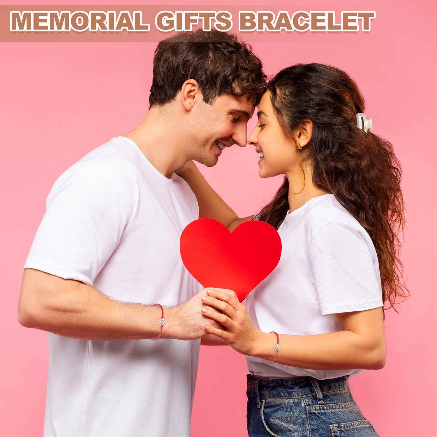 MECCANIXITY Dog Paw Bracelets for Women Memorial Bracelet for Pet Loss Paw Pet Print Rope Bracelet Handmade Adjustable String for Friendship Birthday Gift - Image 6