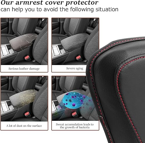 Vista 32 de SKTU Funda para consola central para Jeep Grand Cherokee 2011-2021, Grand Cherokee 2021, Grand Cherokee 2021, accesorios Grand Cherokee WK2, funda