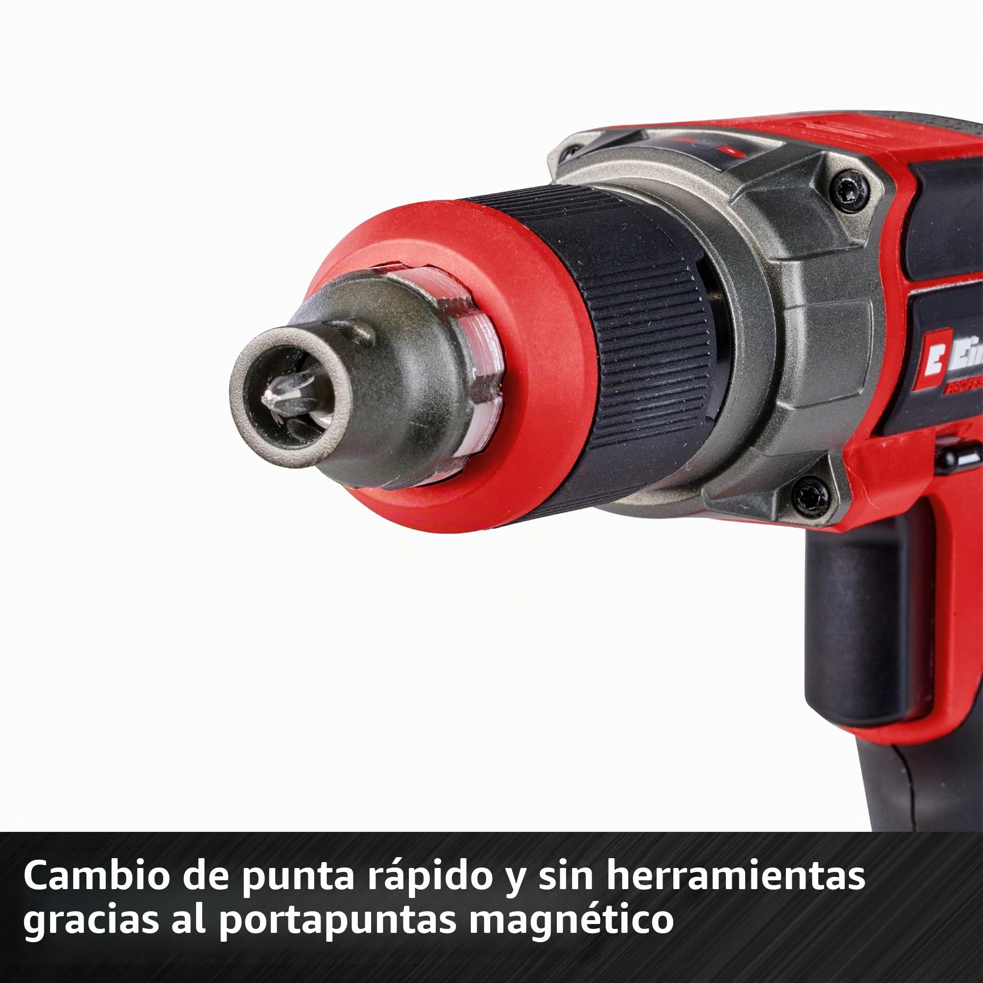 Einhell TP-DY 18 Li BL + Magazine Power X-Change - Atornillador (18 V, sin escobillas, tope de profundidad, incluye adaptador de cargador, 2 puntas, E-Case, sin batería)