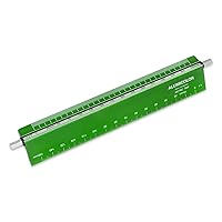 Vista 15 de Alumicolor Select-a-Scale Herramienta de dibujo métrico con varilla de calibración (30CM, verde)