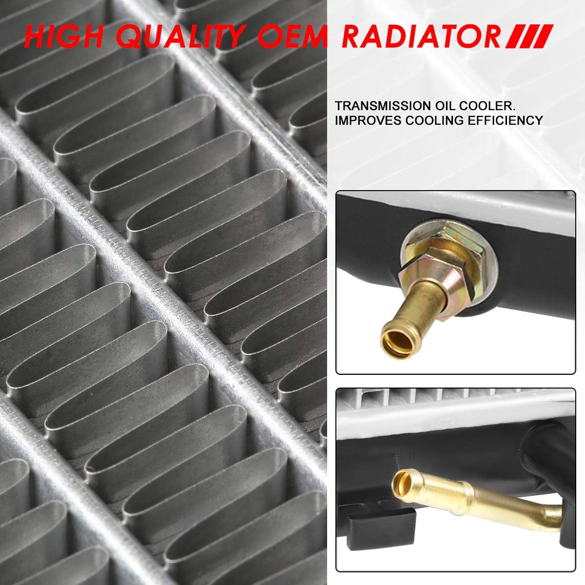 Auto Dynasty Radiator Compatible with 2005-2016 Toyota Avalon Camry Venza 3.5L V6, DPI 2817 Factory Style 1-Row Cooling Radiator, Aluminum Core