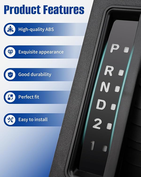 ANODZU Automatic Shift Indicator Bezel Dash Trim Auto Console Fit for Jeep Wrangler TJ 1997 1998 1999 2000 2001 2002 2003 2004 2005 2006 Replaces 6130553 55315059AC Black by ANODZU - Image 5