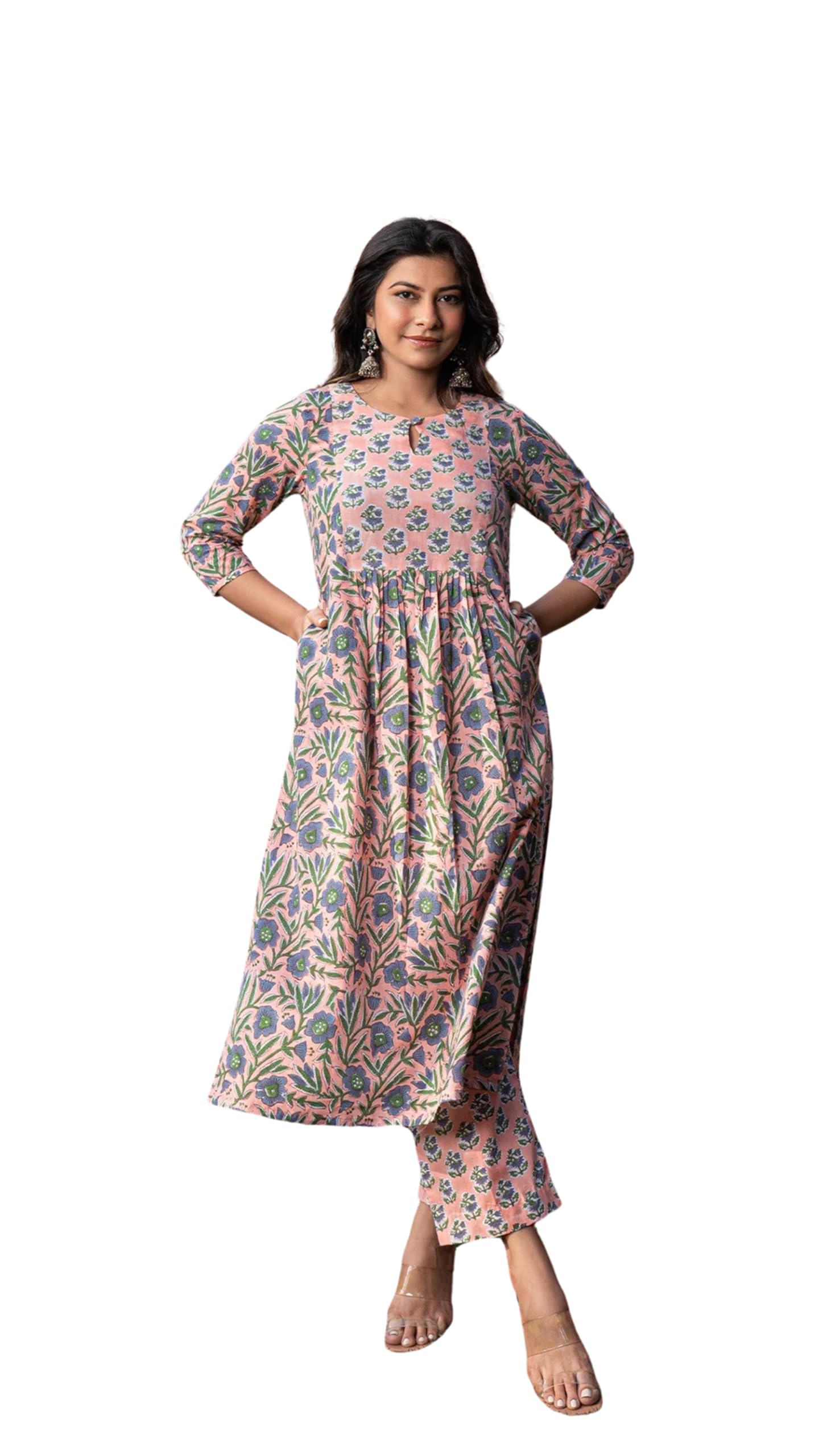 FABNEX kurta set for women | Women Kurta | Women Kurta Sets Kurtis | Women Kurta Pant Set | Women Kurta Pant Set Women Kurti Set with Pant (K-53-54)