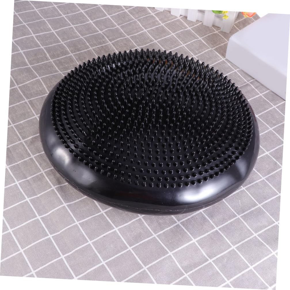 Cuscino Equilibrio Gonfiabile Disco Bilanciamento Nero in Pvc | Ragazzo Ragazza, con Pompa Manuale Inclusa, Formato Extra Spesso, Uso Yoga e Allenamento Colore Casuale