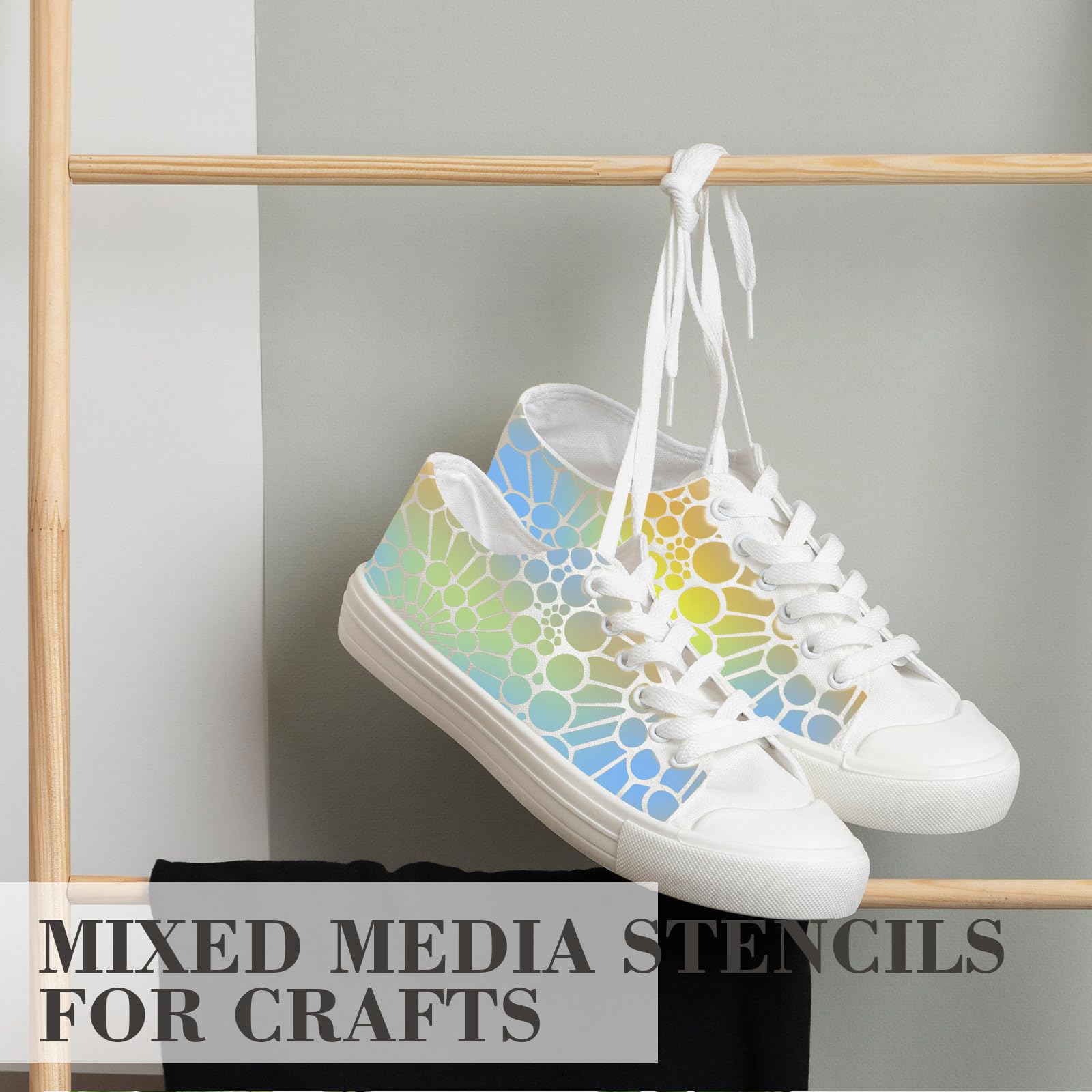 Set Stencil Per Fai Da Te 12 Pezzi - 28x18cm, Riutilizzabili, Per Pareti E Tessuti - Foto 5