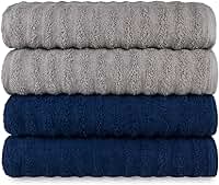 Kit 4 Toalhas Banho Banhão Gigante Super Absorção Macia - Ocean (KIT 4)