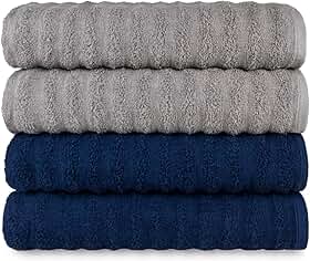 Kit 4 Toalhas Banho Banhão Gigante Super Absorção Macia - Ocean (KIT 4)