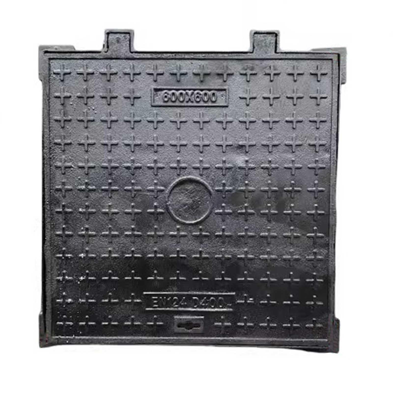 GJMSSMY 12x12in Square Manhole Cover & Frame, Heavy-Duty Cast Iron Access Lid for Driveway, Concrete, Yard - & Weather Resistant, 30x30cm