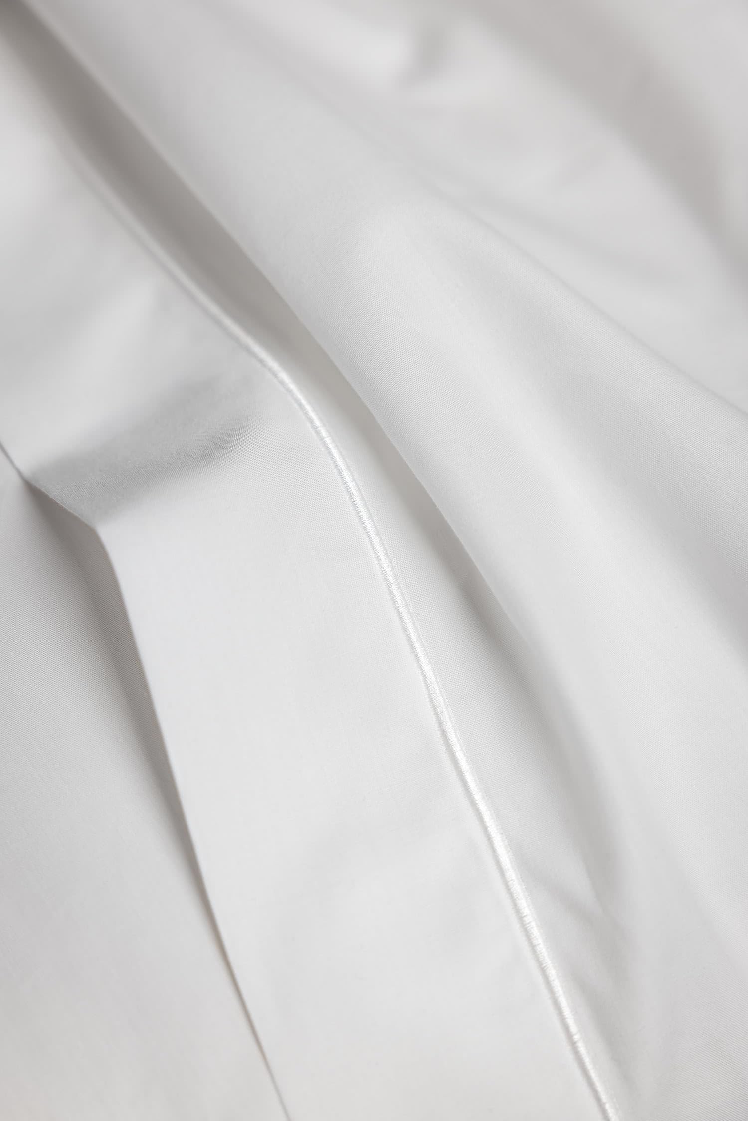 180 Thread Count Percale Flat Sheet with Scallop White