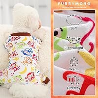 Vista 8 de Pijamas de otoño para perros pequeños, suéter elástico de vellón para cachorros, ropa cálida, ropa para mascotas (XS, mono marrón)