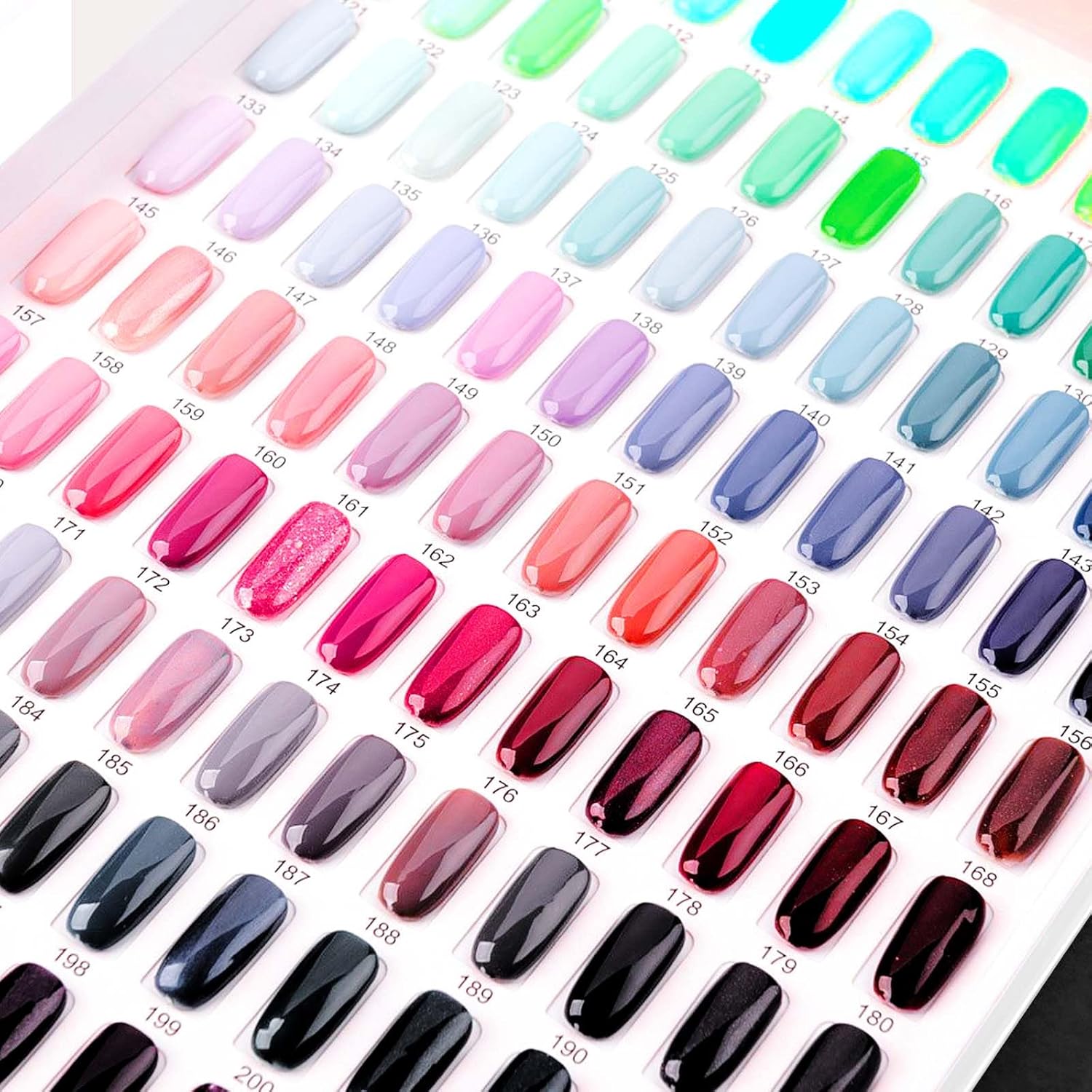 PINGEUI 3 Pack 216 Colors Nail Display Book, Nail Gel Polish Display Chart with 720 Nail Tips, Nail Color Sample Book Nail Gel Color Card Book, for Nail Salon
