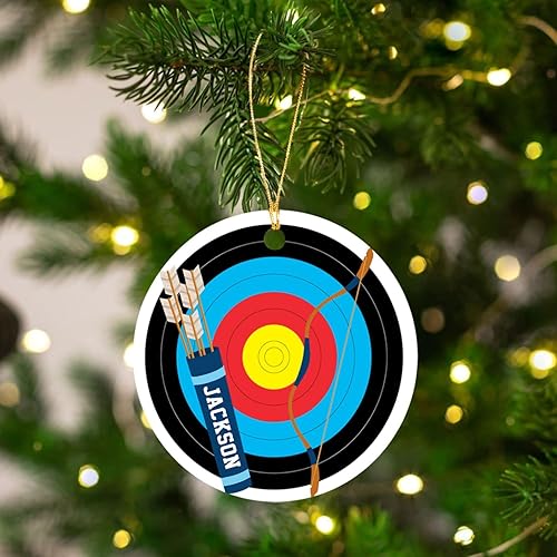 Miniatura 2 de Adornos personalizados de tiro con arco, adorno de arco y flecha, adorno de caza 2024, adorno de Navidad de arquero, regalos de tiro con arco,