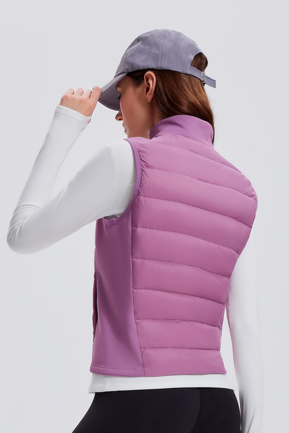 AFZ Women's Lightweight Puffer Vest 800FP Winter Down Vest Sleeveless Quilted Water Resistant Running Jacket - Image 4