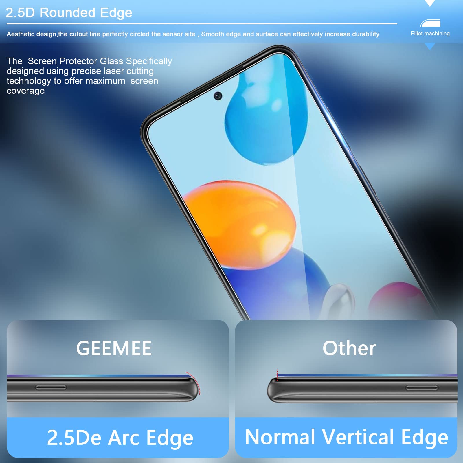 Pnakqil Privacy Pellicola Protettiva per Xiaomi Redmi Note 11/Note 11S 2 Pezzi,Anti-Spia Vetro Temperato Anti-Spy Protezione Schermo Durezza 9H Senza Bolle Anti-Graffio Antispy Screen Protettivo