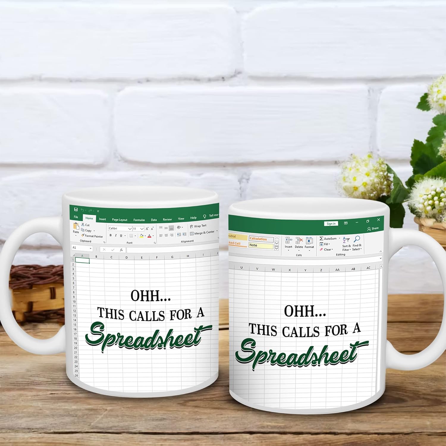 BECHUSKY Mugs For Accountant Gifts - Oh This Calls For A Spreadsheet Mug - Funny Work Mugs Office Spreadsheets Accountant Gift - Boss Gift - Gifts For Women Finance, Accountants,Coworker - Image 4
