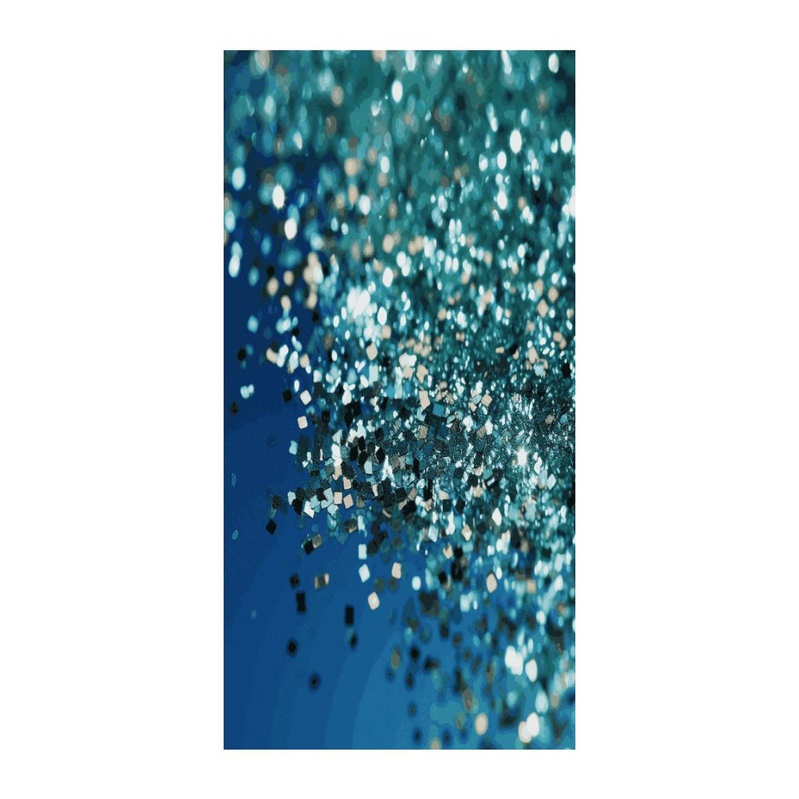 Fekiloot Style Glittered Blue Background Door Curtain Room Divider Curtains