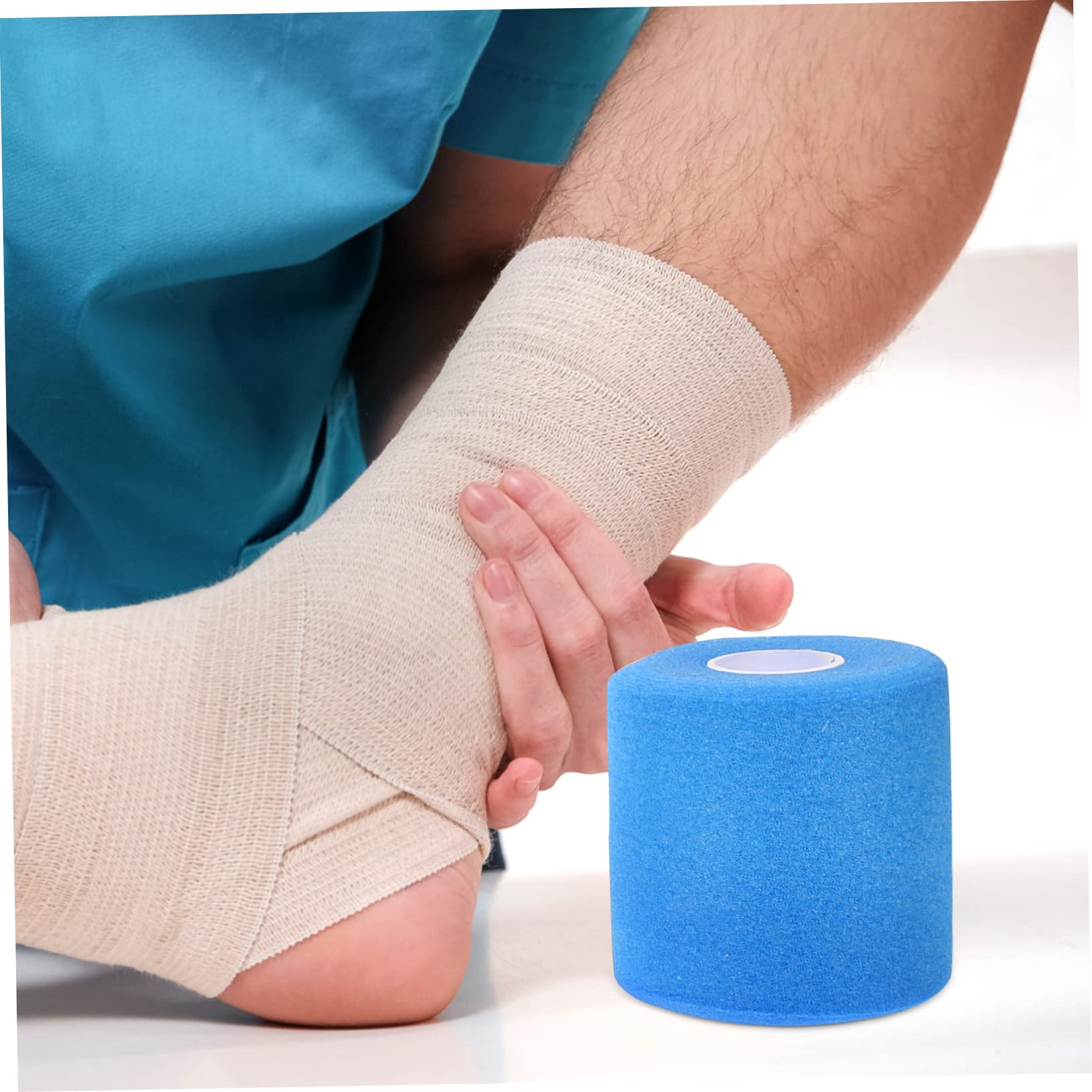 Toddmomy 2 Ensembles Bandes Élastiques De Préparation Bandages Pour Peau Peau Blanc Bleu Noir Pour Athlètes Et Soutien Musculaire 4 Rouleaux*2