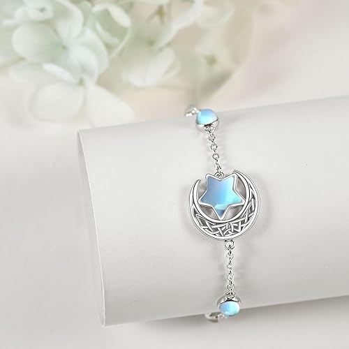 Miniatura 3 de Clip de papel, nudo, bizantino, doble capa, pulsera de eslabones cruzados, pulsera ajustable de plata esterlina, regalos de joyería para mujeres y