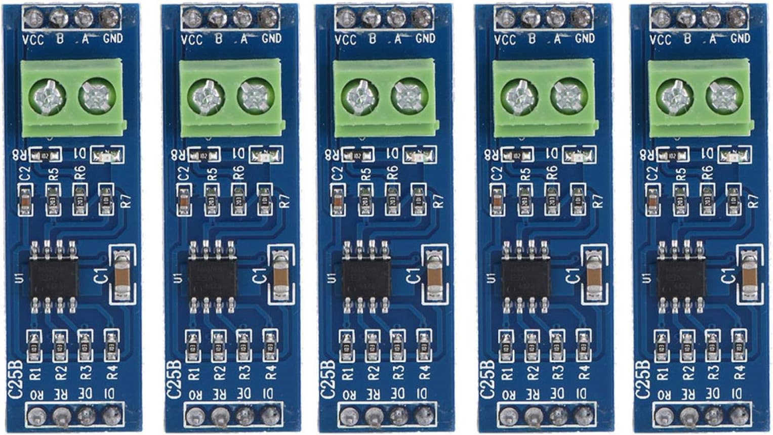 5pcs RS-485 Converter Module TTL to RS-485 Adapter TTL to RS-485 Module MCU Development Board for Raspberry Pi, Arduino